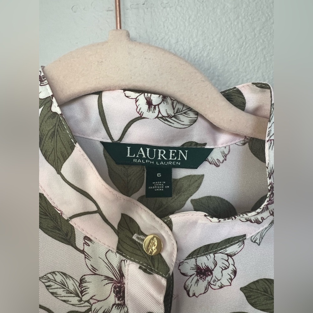 Ralph Lauren Pink and Green Floral dress - Picture 2 of 3